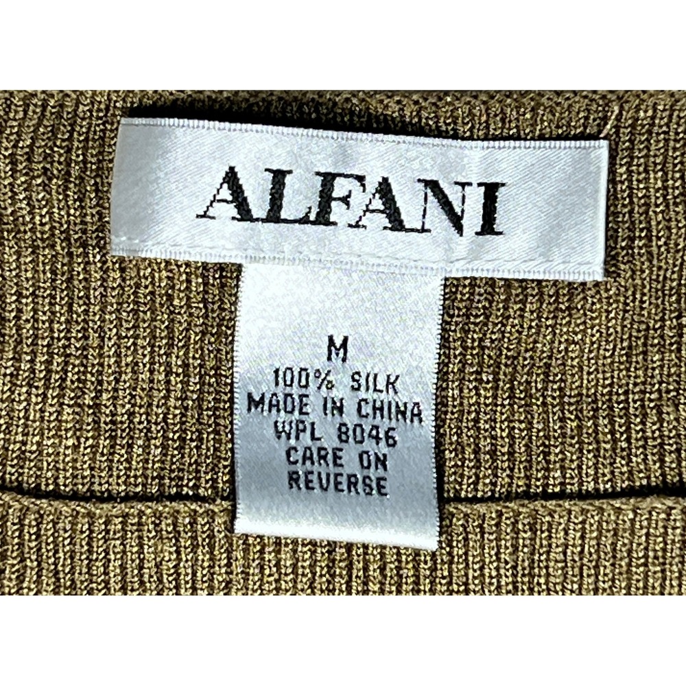 Alfani 100% Silk Beaded Long Sleeve Sweater Top Women's Medium - Picture 6 of 8